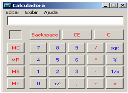 Analogia: Calculadora e Programa Entrada de Dados