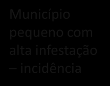 Infestação FIGURA 20: FLUXO PARA CLASSIFICAÇÃO DE RISCO DOS MUNICÍPIOS 1% Alta infestação - incidência Baixa infestação incidência Município com alta infestação incidência Sim Pop. >50 mil hab?