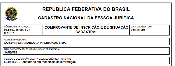 O número do (7) CNAE você obtém consultando o CNPJ da empresa. Significa Classificação Nacional da Atividade Econômica. É o tipo de serviço que a empresa está registrada para prestar.