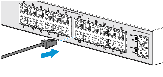 4. Instale o switch (continuação) Montagem na parede ou sob a mesa: Para instalar os switches 1820-24G, 1820-24G-POE+, 1820-48G e 1820-48G-POE+, use uma chave Phillips nº 1 (cabeça cruzada) para