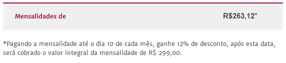 Investimento: Disciplinas: 1 Semestre: Leitura e Interpretação de Textos, Contabilidade Básica, Noções Gerais de Direito, Processo Decisório e Criatividade, Teoria Geral da Administração, Matemática