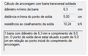 61 Figura 35 Cálculo de ancoragem (fonte: elaborado pelo autor) 5.3.2.