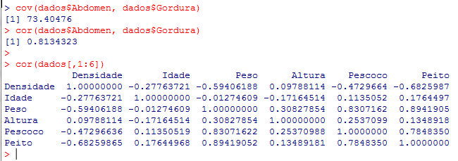 Note que o conjunto de dados (csv) foi carregado para um data frame com o nome dados.