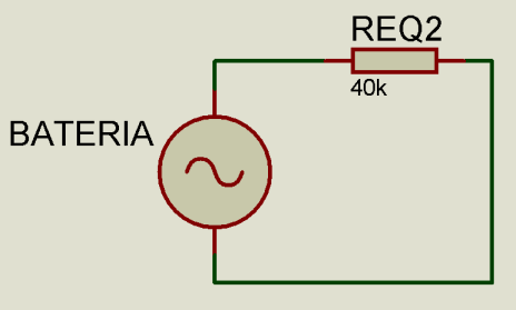 Se analisarmos o circuito acima os resistores R1 e R2 estão em serie, assim como os R3 e R4 e R5, R6. Então simplificando nosso circuito ficaria da seguinte maneira.