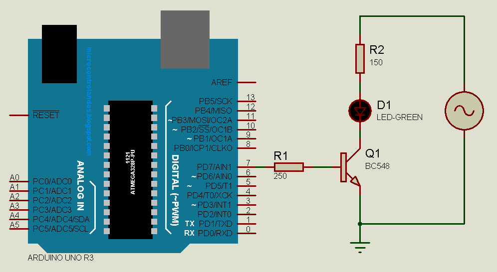 Enquanto isso não acontecer o led permanecerá desligado. Podemos utilizar o microcontrolador Arduino para enviar o sinal para o transistor, assim teríamos um circuito totalmente automático.