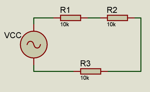 i i i Figura 8 Perceba que a corrente i é a mesma q passa pelos resistores R1, R2 e R3, por conta disso, nossos 3 resistores estão em serie.