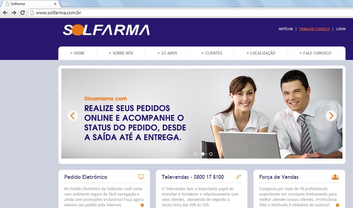 MANUAL Acesse o site: www.solfarma.com.