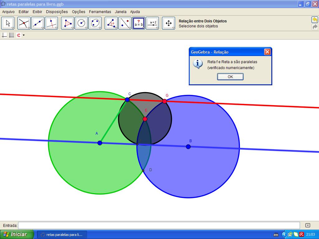 ESTUDO DE VETORES NO PLANO COM O USO DO SOFTWARE GEOGEBRA Por um ponto situado fora de uma