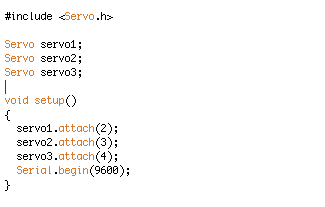 Código no Arduino: Parte 1 O Arduino também fornecesse uma biblioteca para comunicação Serial.