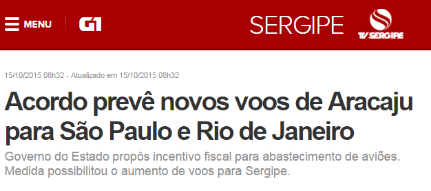 Exemplos de estados que reduziram ICMS Acordo firmado entre as companhias aéreas e a Secretaria de Estado de Finanças (Sefaz) garante a redução de 17% para 14,5% ou 12% a alíquota de ICMS sobre