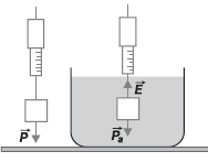 O volume de água extravasado é exatamente igual ao volume do corpo, e a intensidade do empuxo recebido por ele é igual à do peso do líquido deslocado.