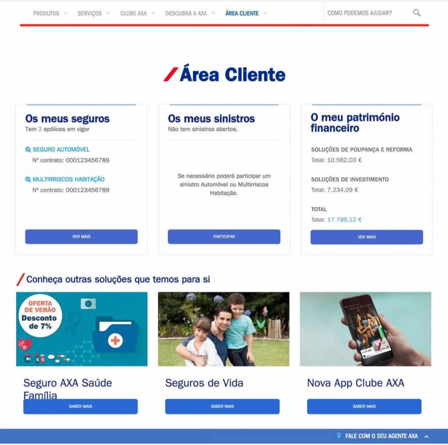 1. O que é a Área Cliente? É um serviço online criado pela AXA Portugal, disponível 24 horas por dia em www.axa.