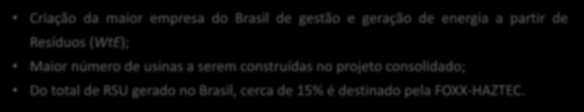 número de usinas a serem construídas no projeto consolidado; Do