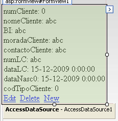 Configurar uma ligação à BD para permitir Inserts (3) Etiquetar a opção Generate Insert, Update,and Delete statements