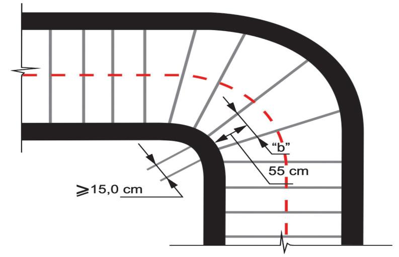 Norma Técnica do Corpo de Bombeiros nº 3/03 SAÍDAS DE EMERGÊNCIAS c) Ter, quando se desenvolver em lanços paralelos, espaço mínimo de 0 cm entre lanços, para permitir localização de guarda ou fixação