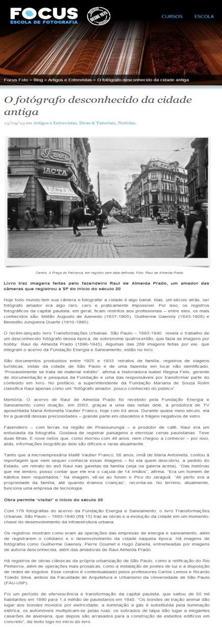 Assunto: Livro Transformações Urbanas São Paulo