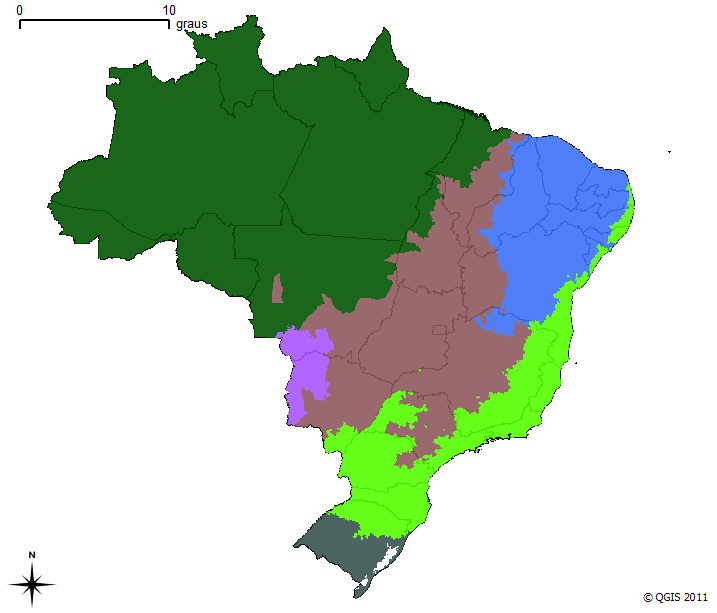 OCUPAÇÃO DO TERRITÓRIO Brasil = 851 milhões de ha Amazônia 419Mha Pantanal 15 Mha Cerrado 204 Mha Caatinga 82Mha Mata