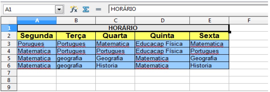 4.5 Formatação II Vamos agora realizar uma formatação mais agradável para a nossa planilha. Devemos deixar a nossa planilha como está baixo: 5.