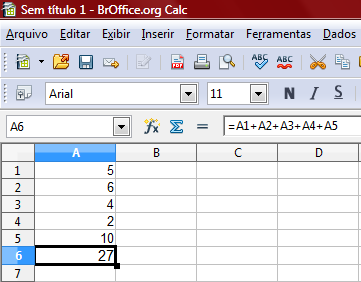 Antes, porém, precisamos aprender algumas regras para escrever fórmulas: Adição 1. Todas as fórmulas devem começar com o sinal de igualdade, para que o Calc possa diferenciá-las de um texto normal. 2.