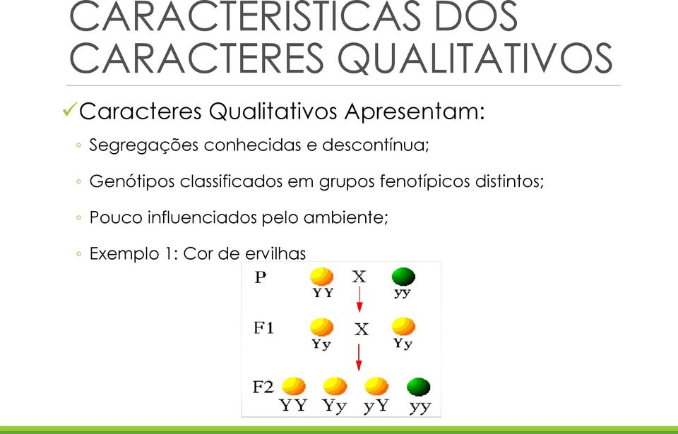 descontínua; Genótipos classificados em grupos fenotípicos