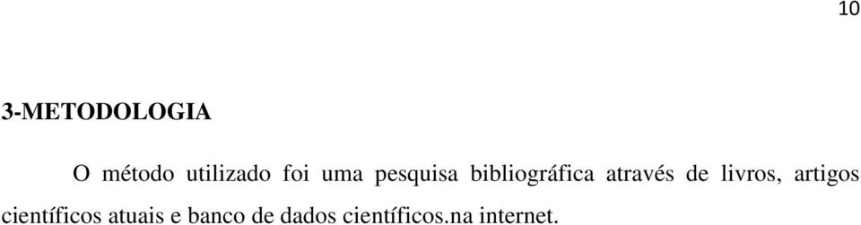 de livros, artigos científicos atuais