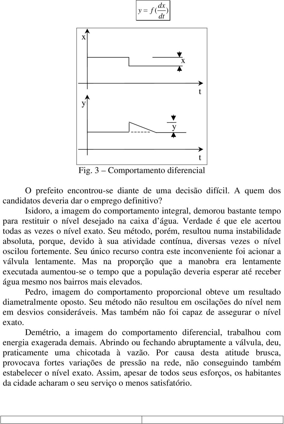 Seu méodo, porém, resulou numa insabilidade absolua, porque, devido à sua aividade conínua, diversas vezes o nível oscilou foremene.