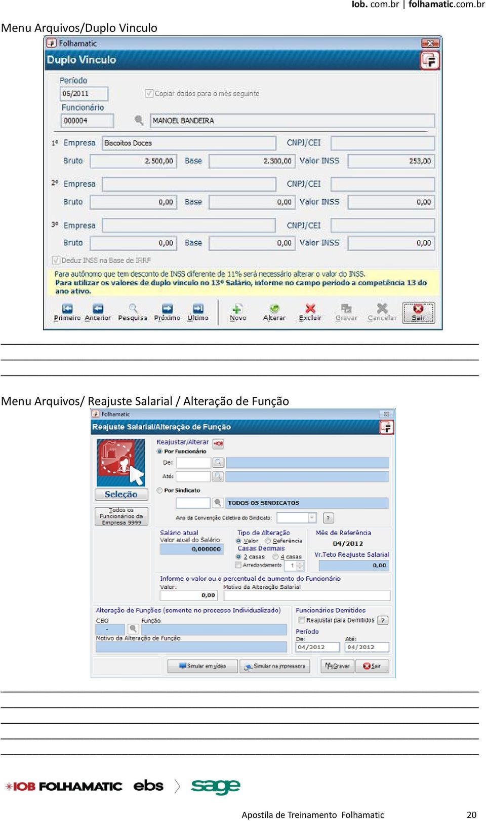 Arquivos/ Reajuste