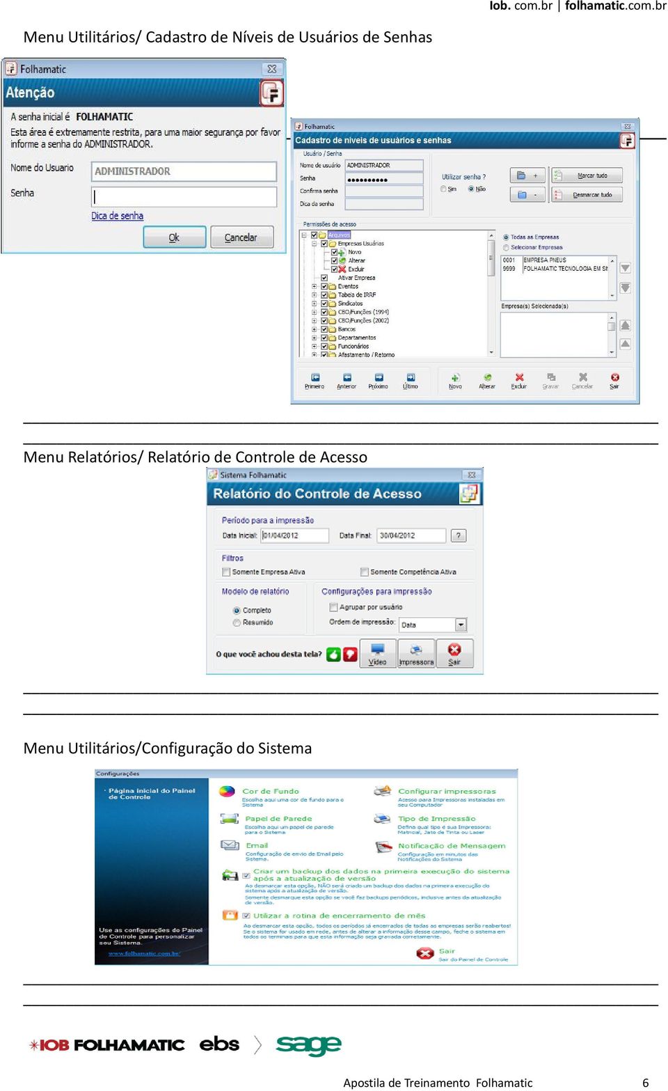 Relatórios/ Relatório de Controle de