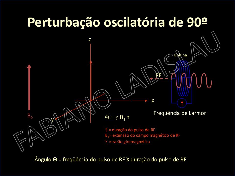 extensão do campo magnético de RF g = razão giromagnética