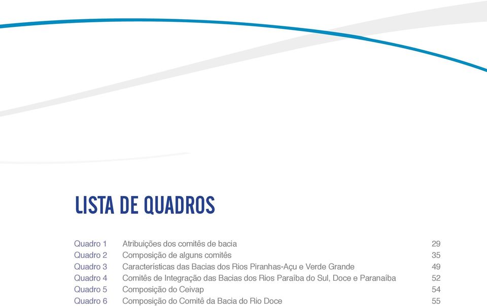Grande 49 Quadro 4 Comitês de Integração das Bacias dos Rios Paraíba do Sul, Doce e