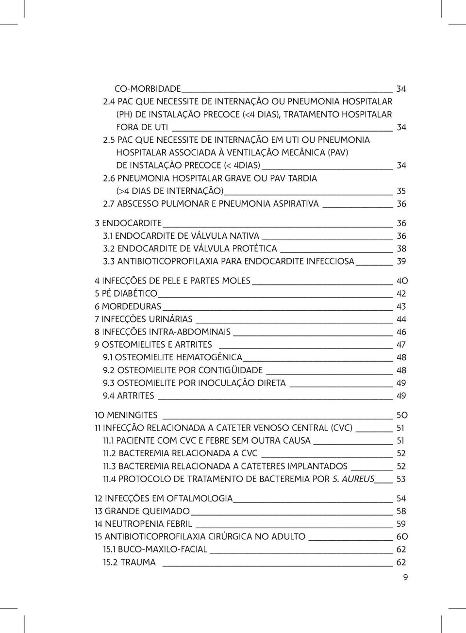 6 pneumonia Hospitalar grave ou pav tardia (>4 dias de internação) 35 2.7 abscesso pulmonar e pneumonia aspirativa 36 3 endocardite 36 3.1 endocardite de válvula nativa 36 3.