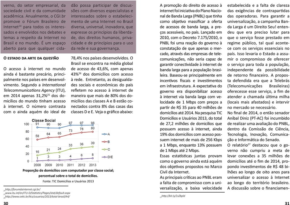 O número contrasta com o ainda aquém do ideal de verno, do setor empresarial, da sociedade civil e da comunidade acadêmica. Anualmente, o CGI.