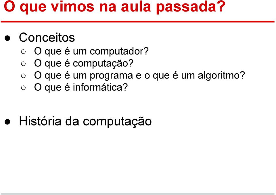 O que é computação?