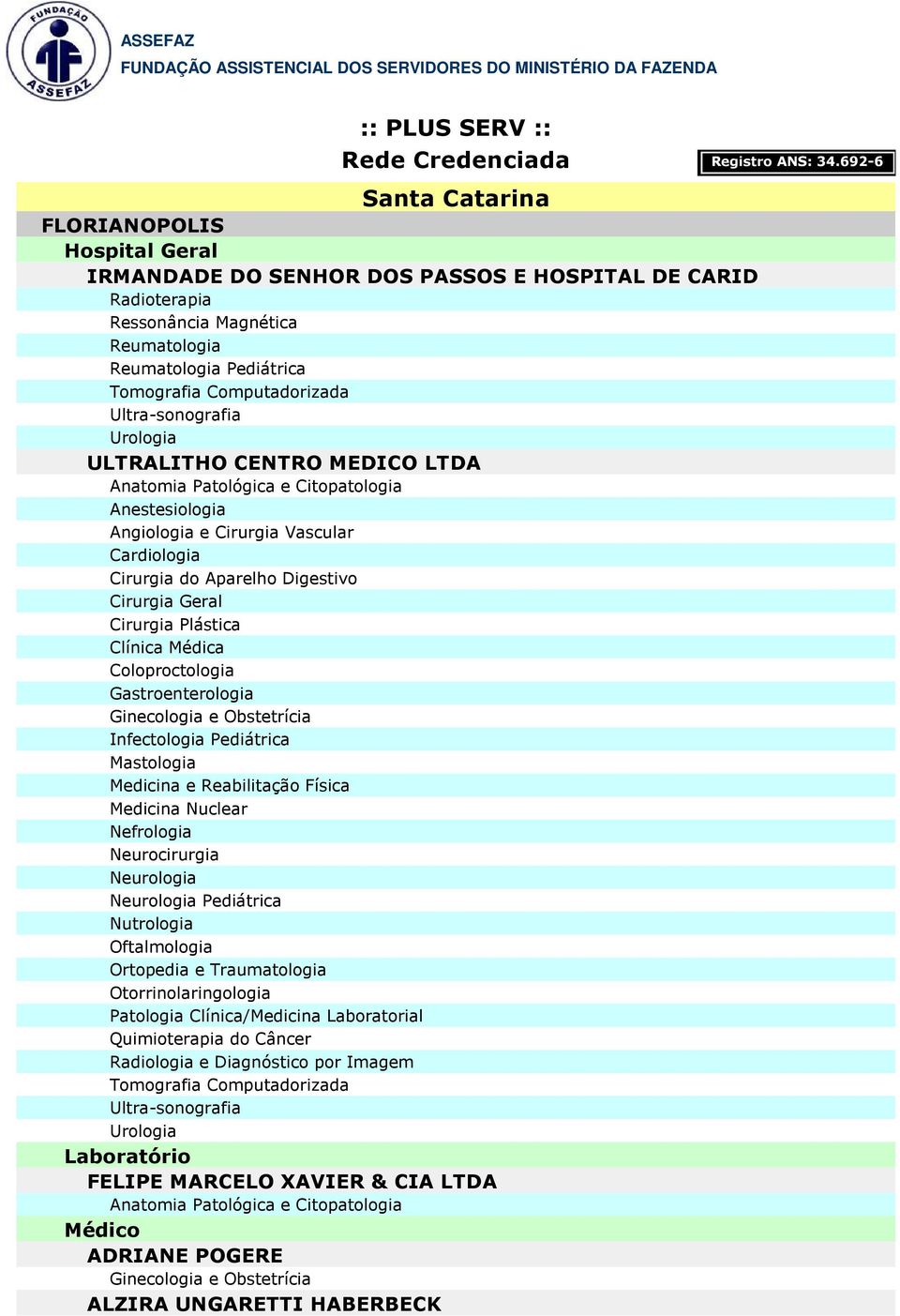 Infectologia Pediátrica Mastologia Medicina Nuclear Nefrologia Neurocirurgia Pediátrica Nutrologia