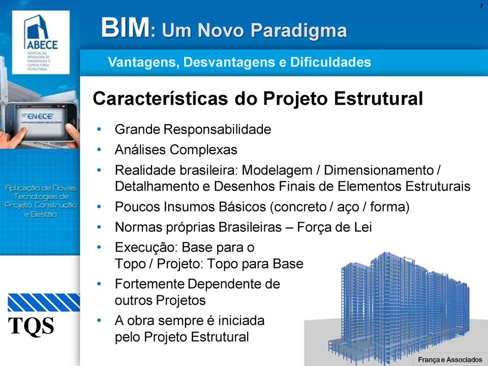 Básicos (concreto / aço / forma) Normas próprias Brasileiras Força de Lei Execução: Base para o Topo / Projeto: Topo