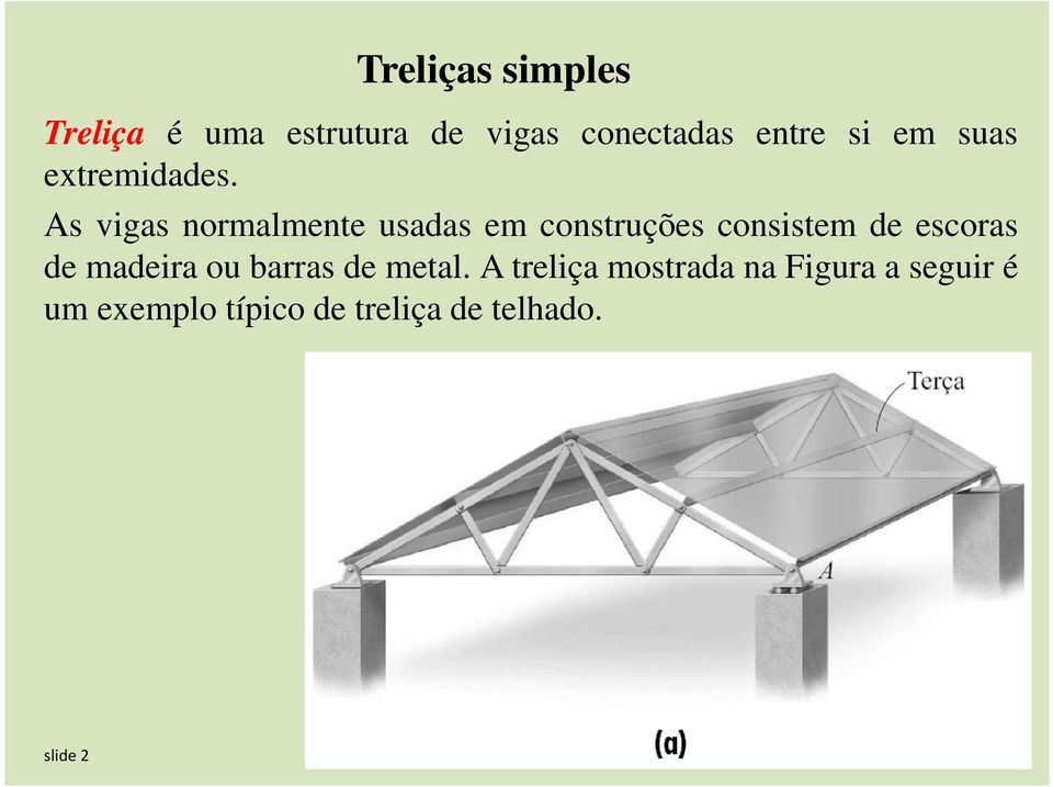 As vigas normalmente usadas em construções consistem de escoras de