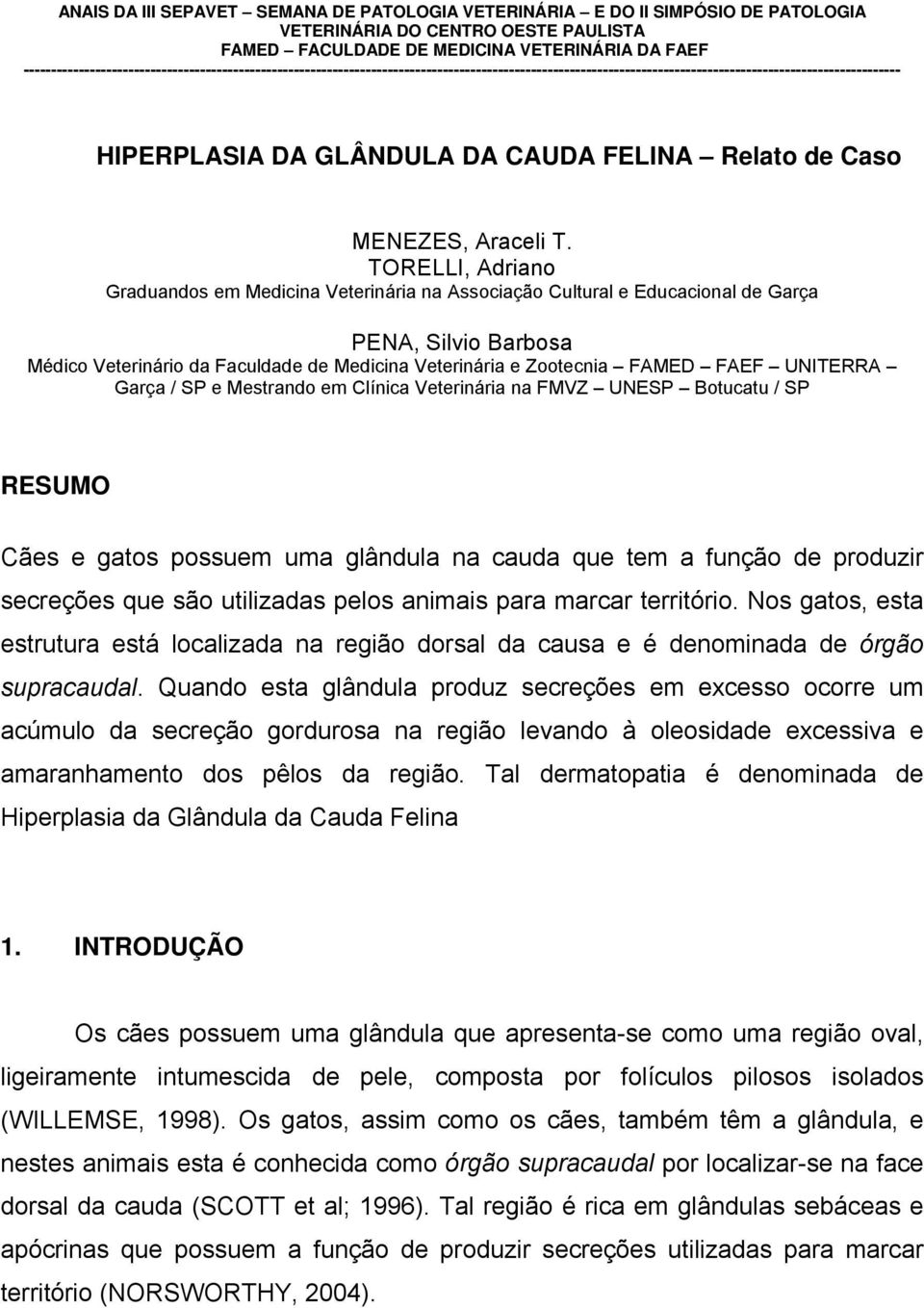 Relato de Caso MENEZES, Araceli T.