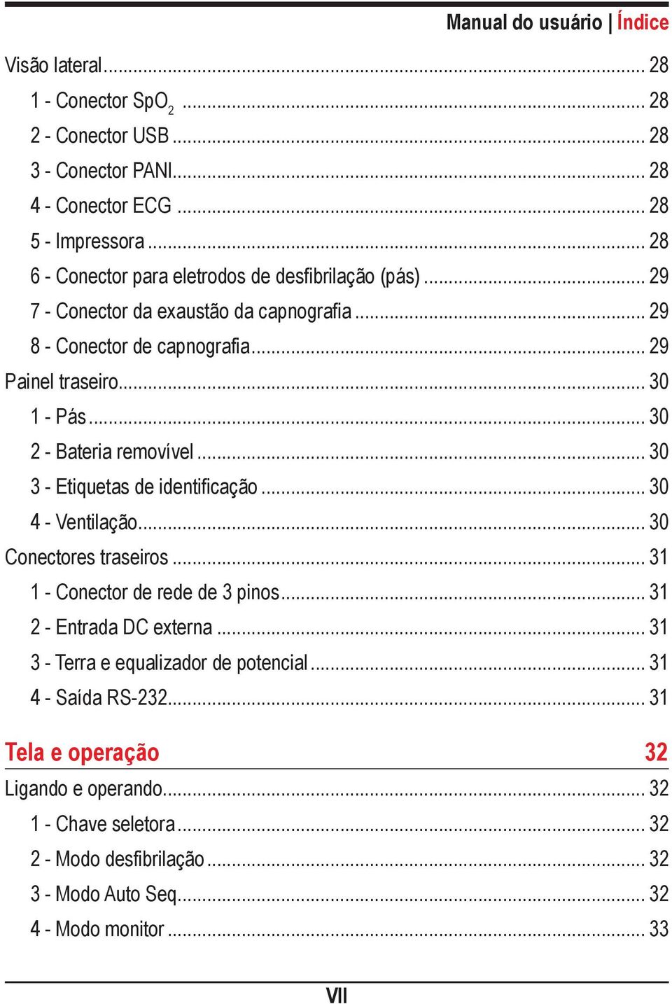 .. 30 2 - Bateria removível... 30 3 - Etiquetas de identificação... 30 4 - Ventilação... 30 Conectores traseiros... 31 1 - Conector de rede de 3 pinos... 31 2 - Entrada DC externa.