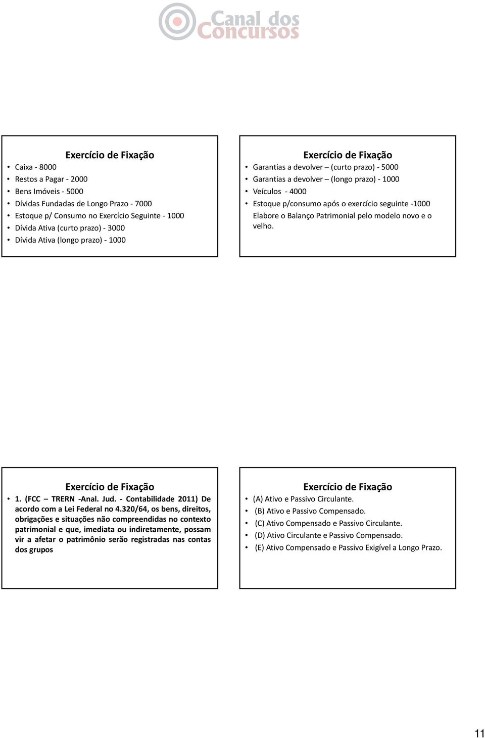 Jud. Contabilidade 2011) De acordo com a Lei Federal no 4.