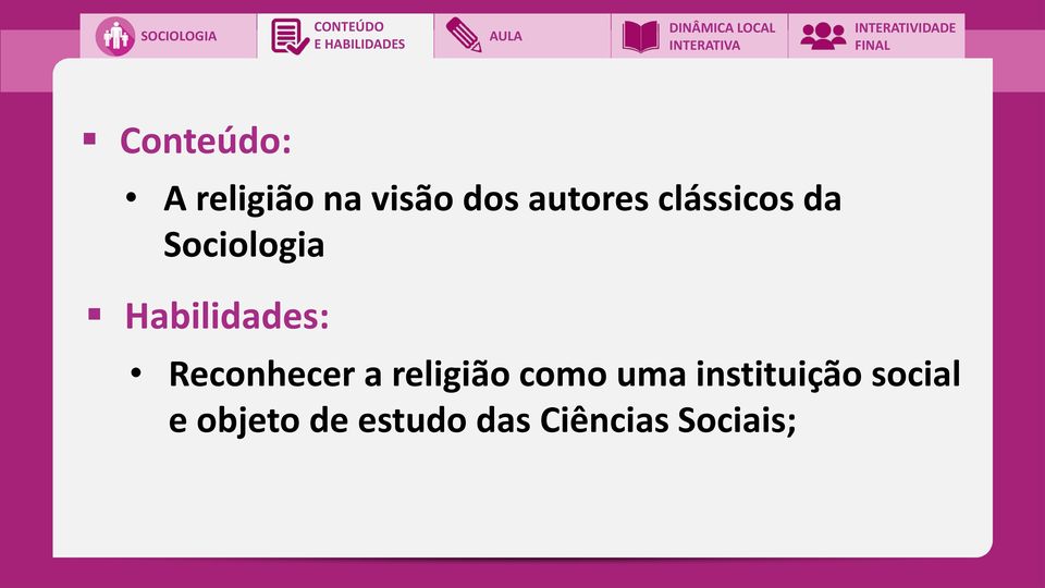 Reconhecer a religião como uma instituição