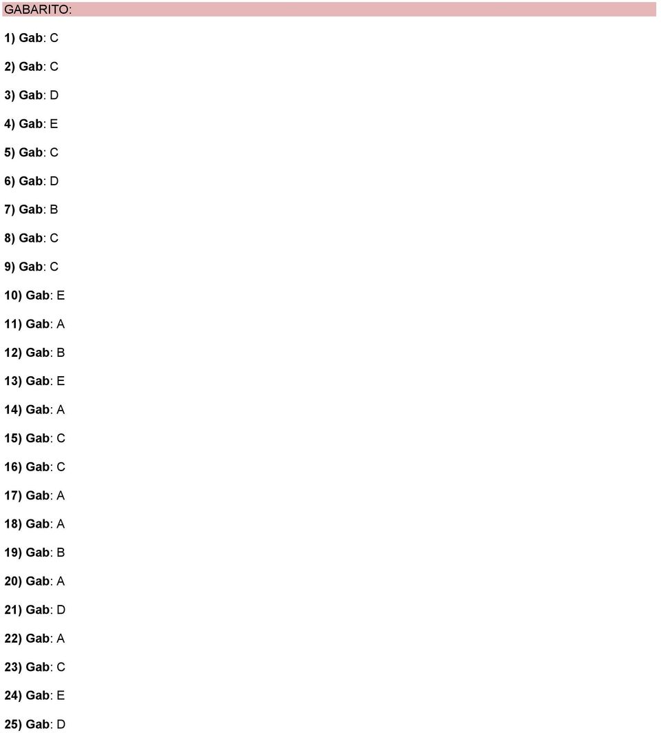 Gab: E 14) Gab: 15) Gab: 16) Gab: 17) Gab: 18) Gab: 19)