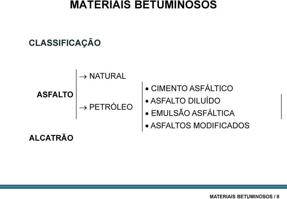 ASFÁLTICO ASFALTO DILUÍDO EMULSÃO