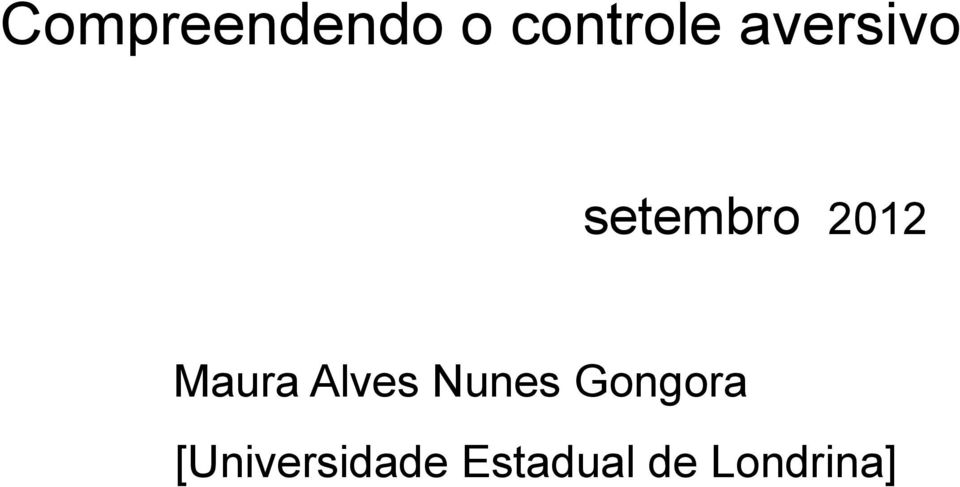 Maura Alves Nunes Gongora