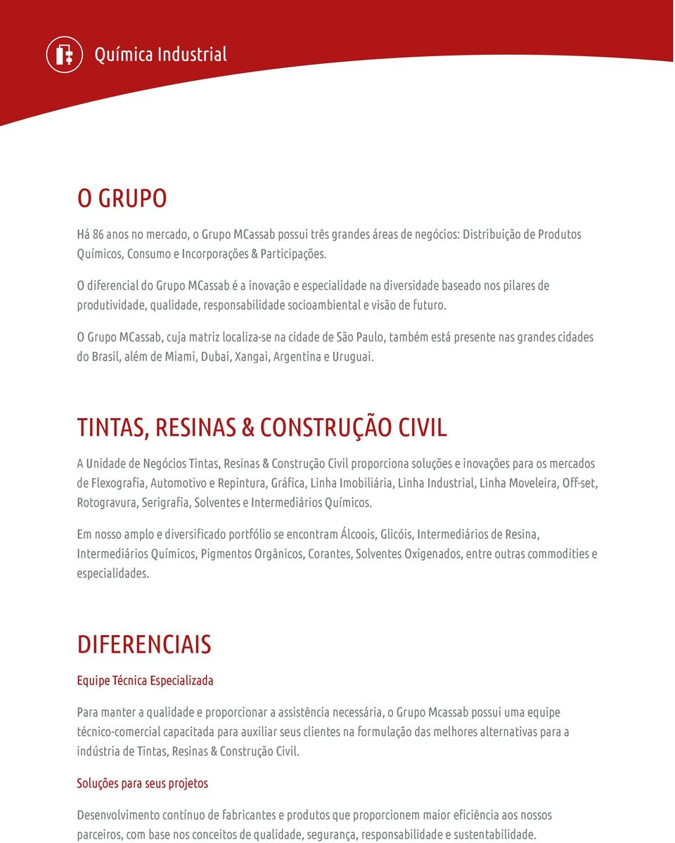 O Grupo MCassab, cuja matriz localiza-se na cidade de São Paulo, também está presente nas grandes cidades do Brasil, além de Miami, Dubai, Xangai, Argentina e Uruguai.