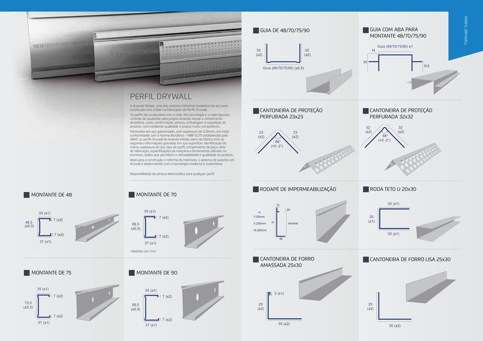 Ananda Metais Catalogo Perfis Drywall Steelframe, PDF, Drywall