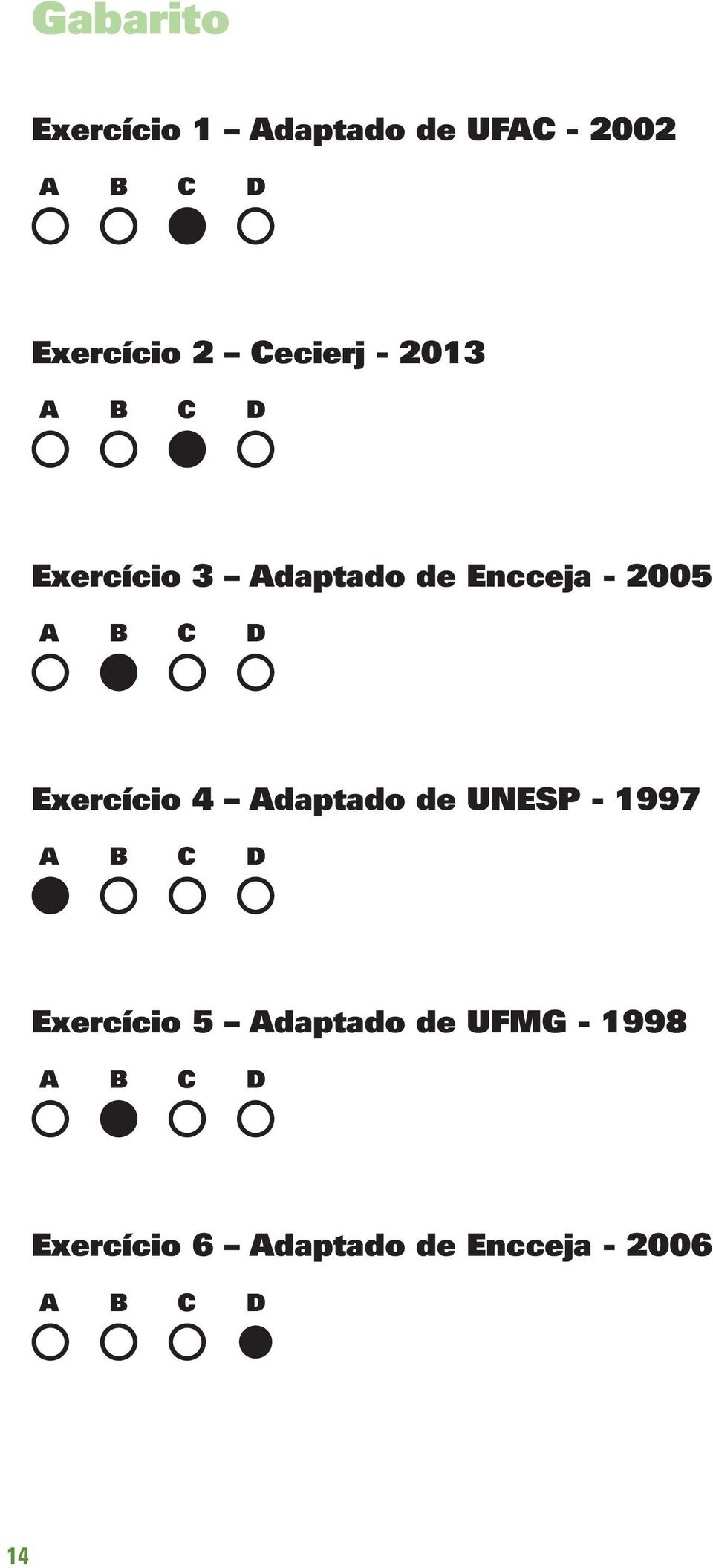 Exercício 4 Adaptado de UNESP - 1997 Exercício 5