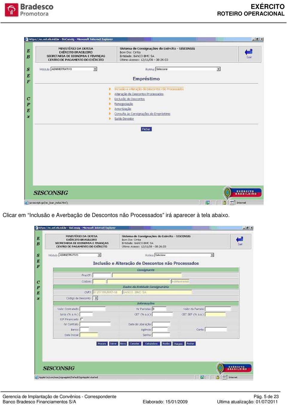 não Processados irá