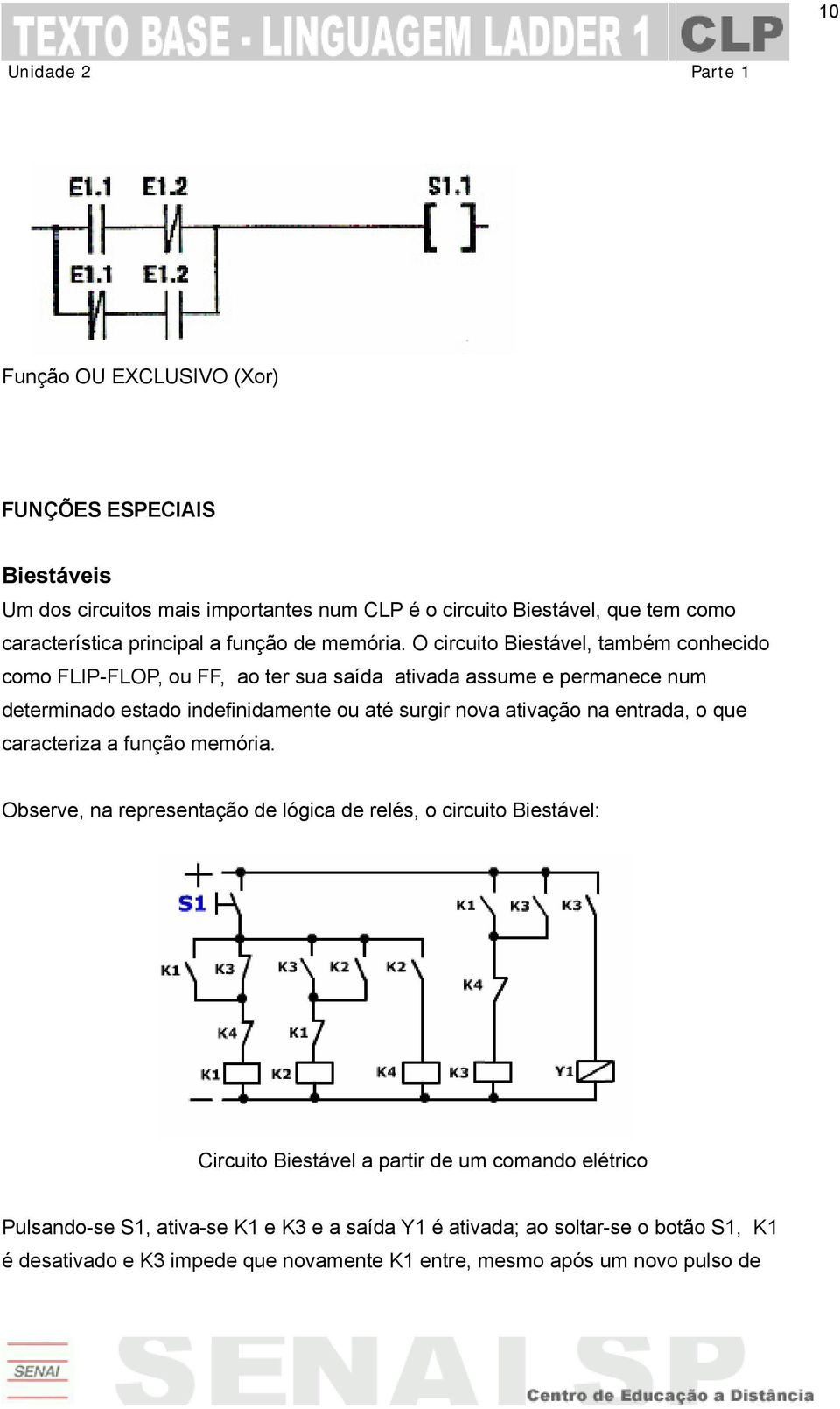 O circuito Biestável, também conhecido como FLIP-FLOP, ou FF, ao ter sua saída ativada assume e permanece num determinado estado indefinidamente ou até surgir nova