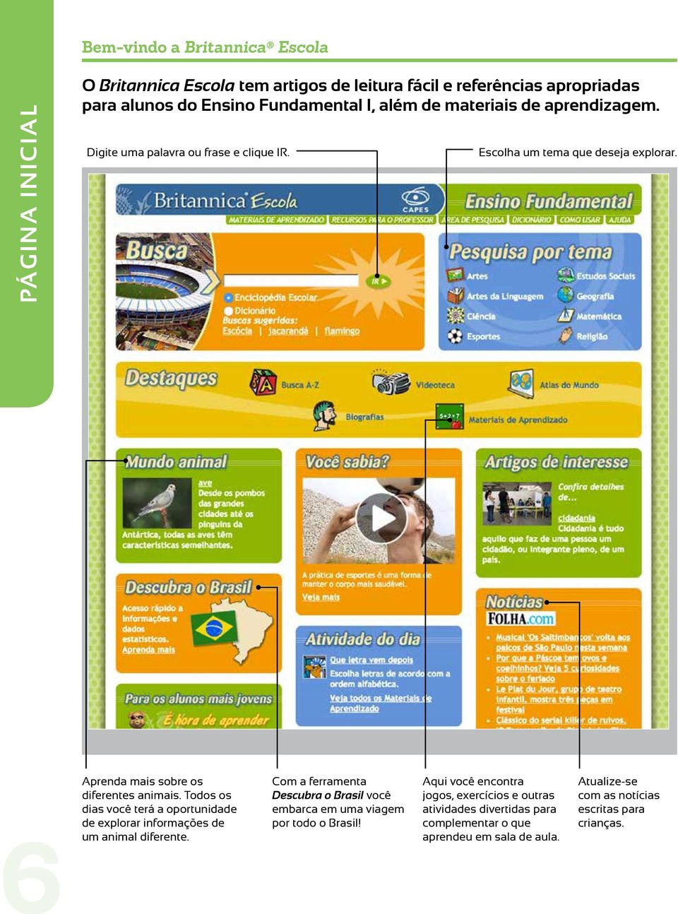 Todos os dias você terá a oportunidade de explorar informações de um animal diferente.