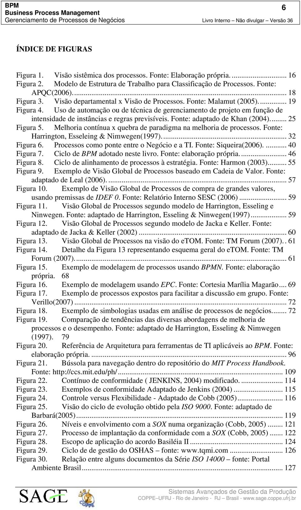 Fonte: adaptado de Khan (2004)... 25 Figura 5. Melhoria contínua x quebra de paradigma na melhoria de processos. Fonte: Harrington, Esseleing & Nimwegen(1997)... 32 Figura 6.